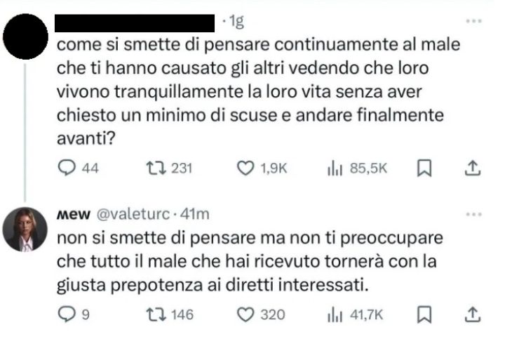Il commento social che non è passato inosservato