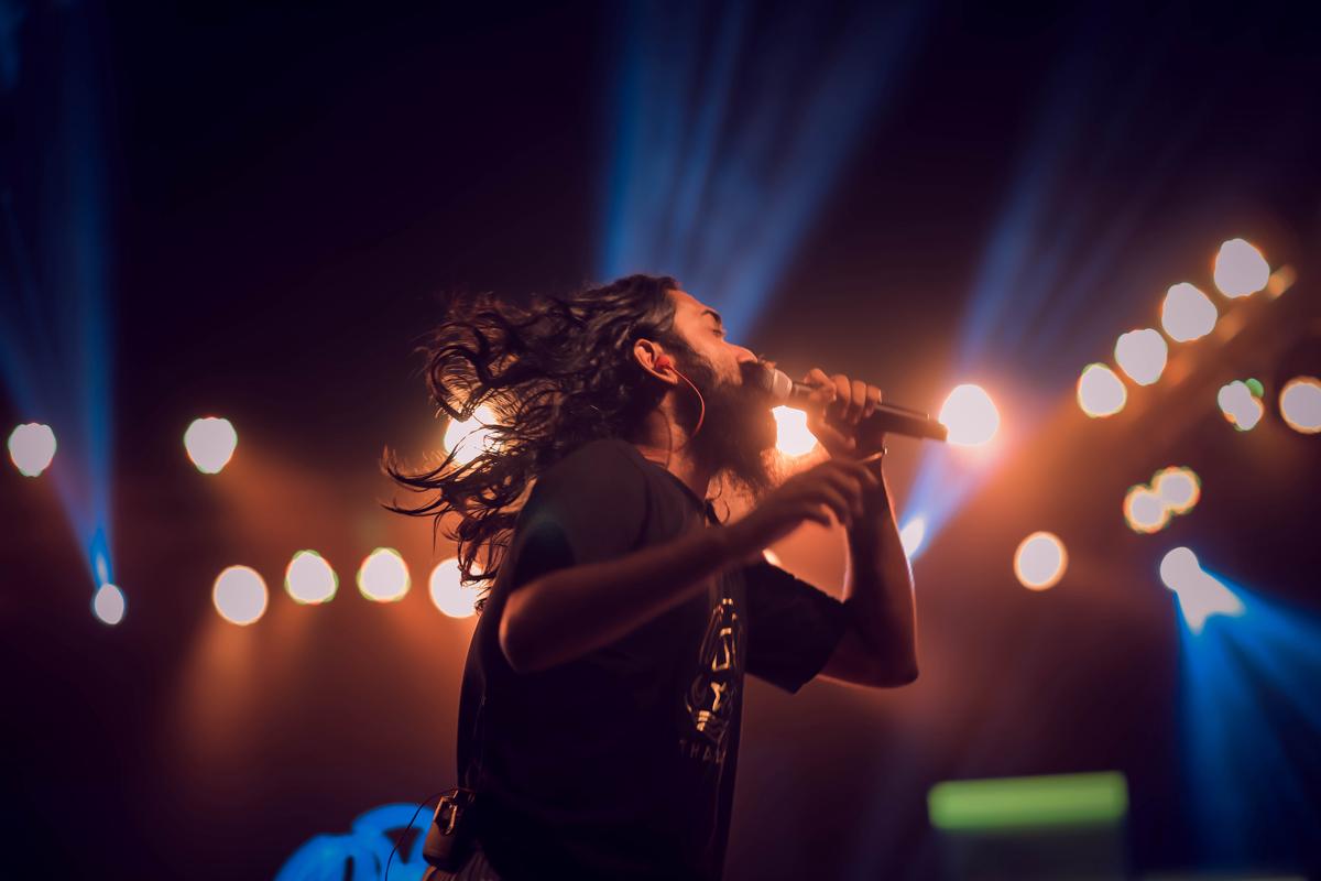 Tye Trujillo during a live performance
